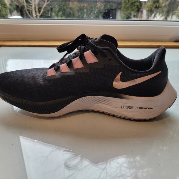 Nike Women's Air Zoom Pegasus 37 Black and Artic Pink Size 9 - Picture 7 of 10